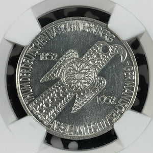 1952-D West Germany Nurnberg Museum 5 Mark NGC MS61 Lot#G9926 Silver! Key Date!