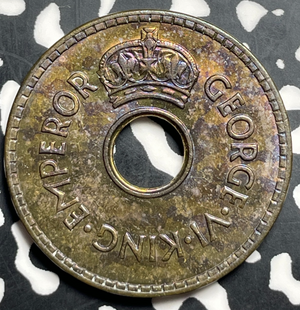 1942 Fiji 1 Penny Lot#T9374 High Grade! Beautiful!