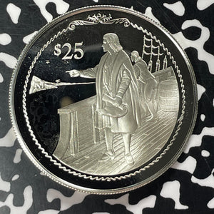 1992 British Virgin Islands $25 Dollars Lot#T4626 Large Silver Coin! Proof!