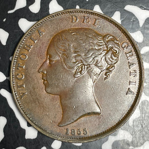 1855 Great Britain 1 Penny Lot#T6169 Nice!