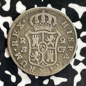 1780-CF Spain 2 Reales Lot#C1114 Silver!