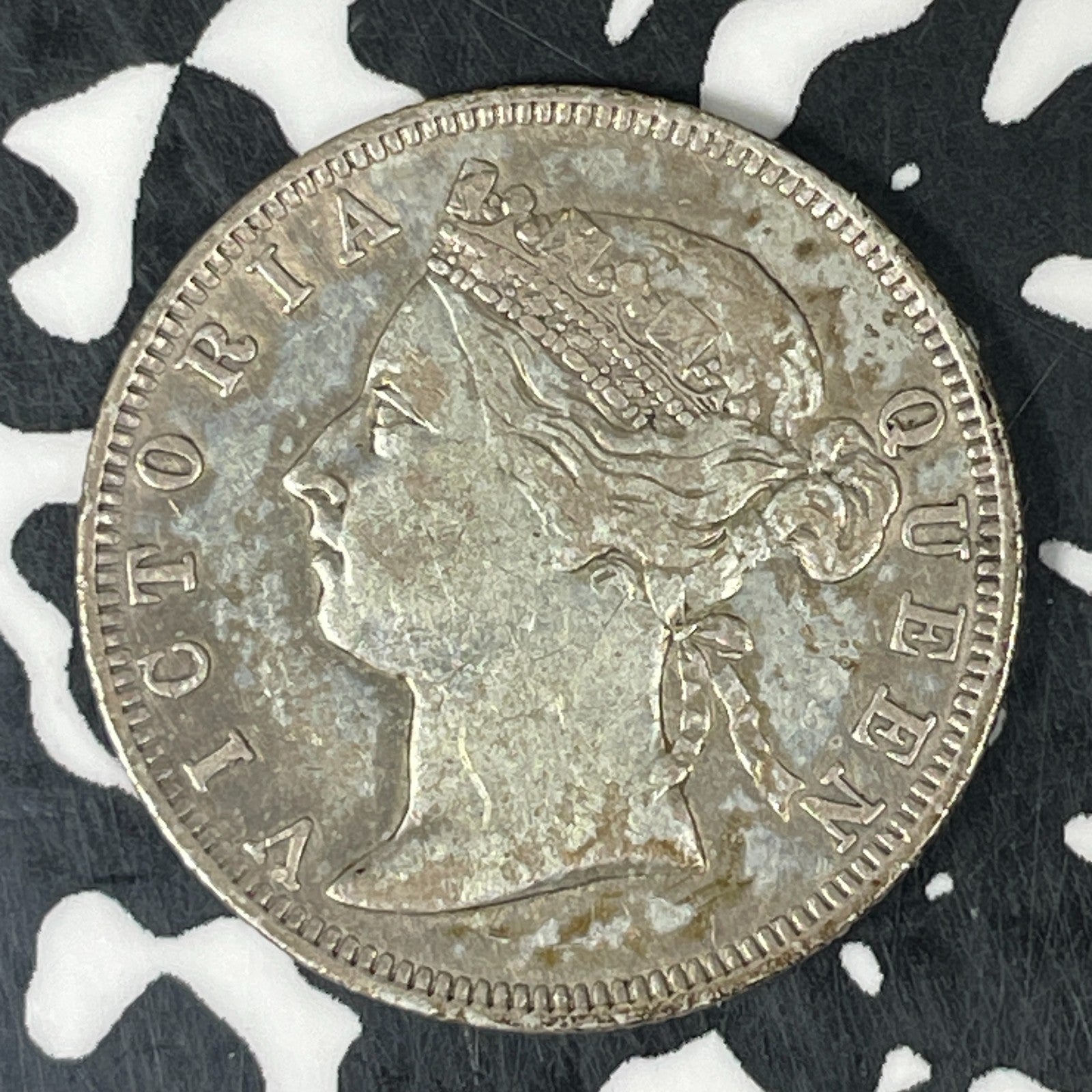 1896 Straits Settlements 20 Cents Lot#JM0583 Silver! Nice!