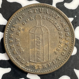 1841 Scotland Glasgow Dr. Stuart Unofficial Farthing Lot#E9995