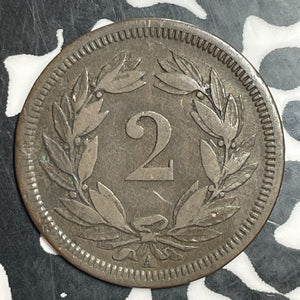 1850-A Switzerland 2 Rappen Lot#T2518