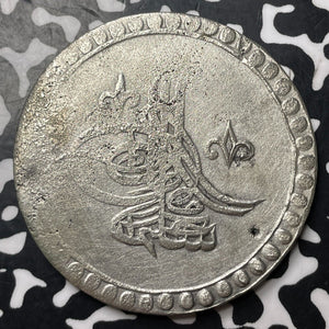 AH 1203 (No Year Visible) Turkey 2 Piastres Lot#E6847 Large Silver Coin! KM#504