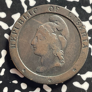 1862 Liberia 2 Cents Lot#JM0020