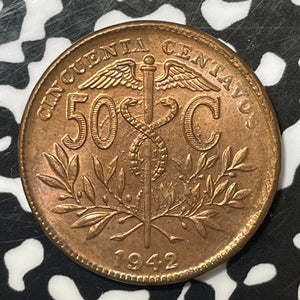 1942 Bolivia 50 Centavos Lot#E4464 High Grade! Beautiful!