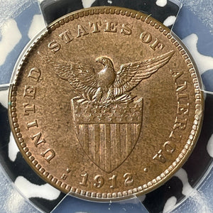 1912-S U.S. Philippines 1 Centavo PCGS MS63BN Lot#G8636 Choice UNC!