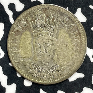 1726 Italy Lucca 1 Barbone Lot#JM9919 Silver! Very Scarce!