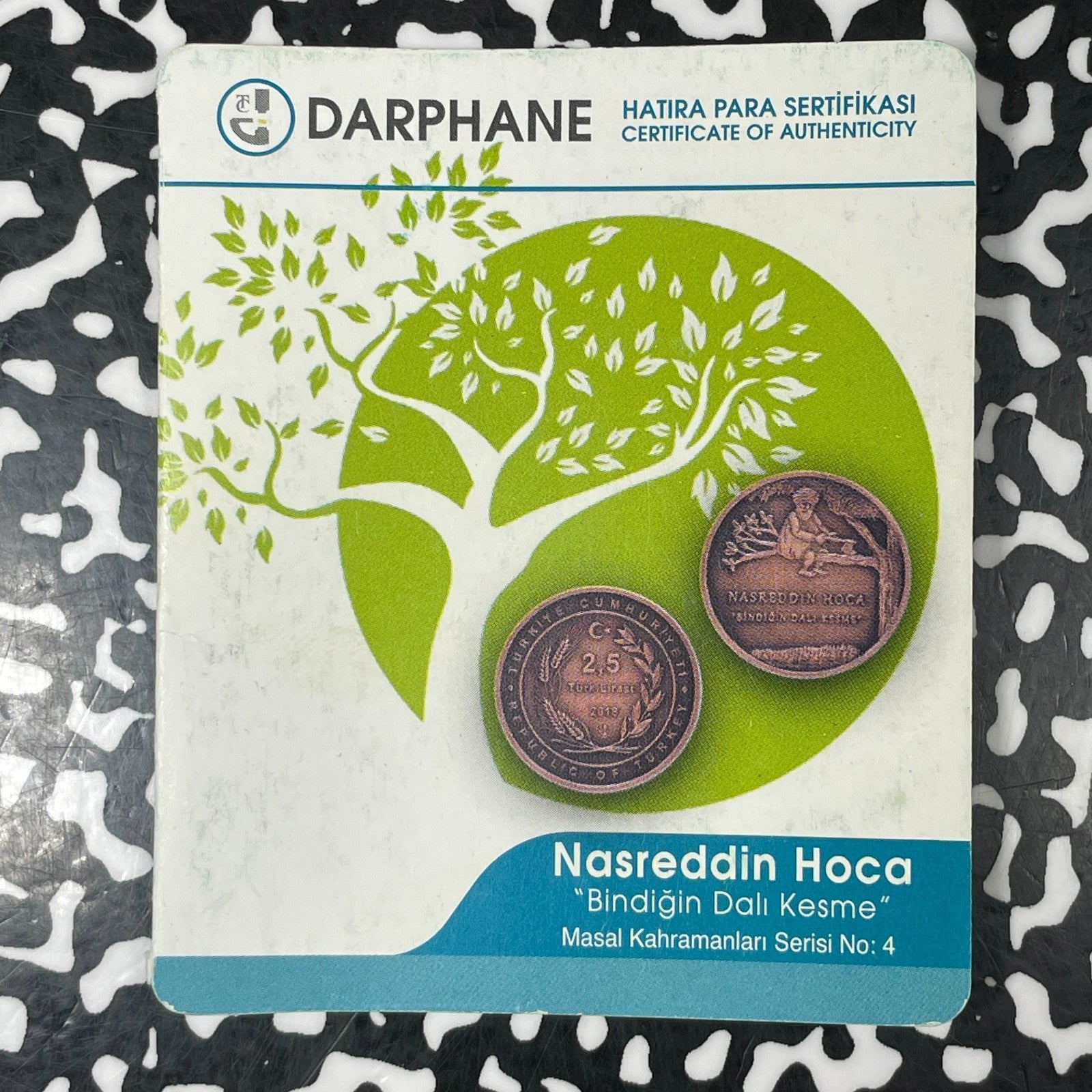 2018 Turkey Nasreddin Hoca 2 1/2 Lira Lot#OV1794 With C.O.A.