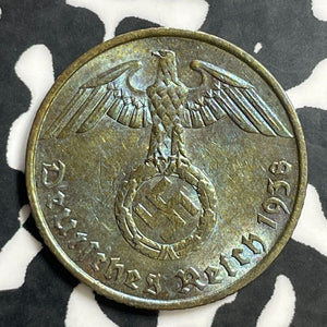 1938-A Germany 5 Pfennig Lot#E7368 Beautiful Toning!