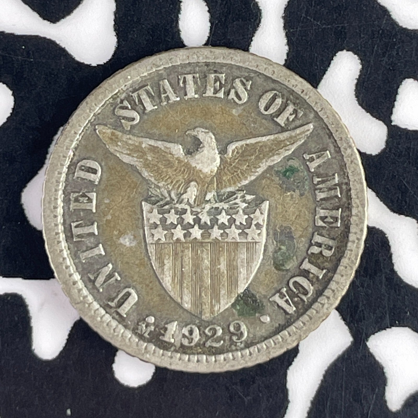 1929-M U.S. Philippines 10 Centavos Lot#F2746 Silver!