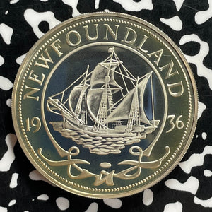 "1936" Newfoundland Edward VIII Fantasy Crown Lot#JM9891 Silver! High Grade!