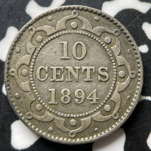 1894 Newfoundland 10 Cents Lot#JM9019 Silver! Nice!