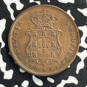 1867 Portugal 5 Reis Lot#C0198 Nice Detail, Cleaned