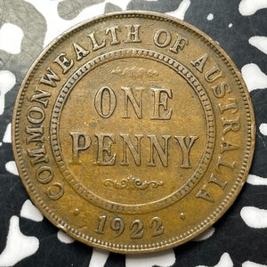 1922 Australia 1 Penny (6 Available) (1 Coin Only)