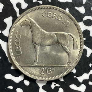 1955 Ireland 1/2 Crown Half Crown Lot#C0651 High Grade! Beautiful!