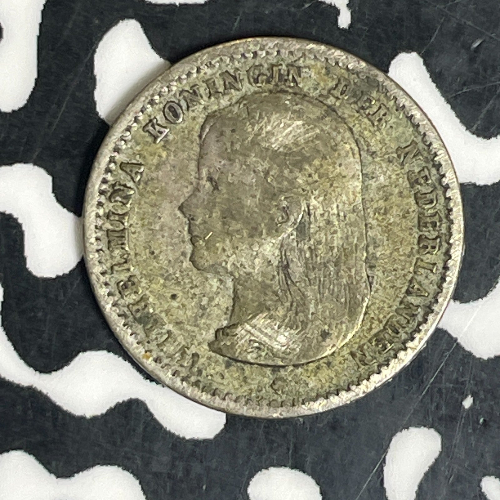 1892 Netherlands 10 Cents Lot#C6182 Silver!