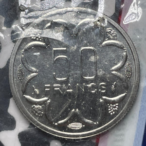 1976 Central African States Essai 50 Francs Lot#MK216 High Grade! Beautiful!