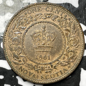 1861 Nova Scotia 1 Cent Lot#D7391 Nice!