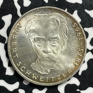 1965-G West Germany 5 Mark Lot#C0685 Silver! High Grade! Beautiful!