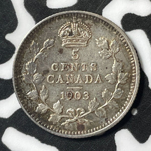 1903 Canada 5 Cents Lot#E4802 Silver! Nice!