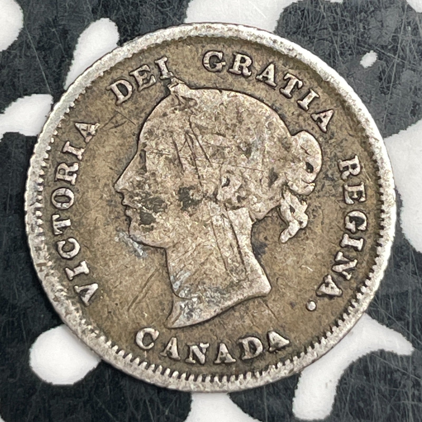 1880-H Canada 5 Cents Lot#F5280 Silver!