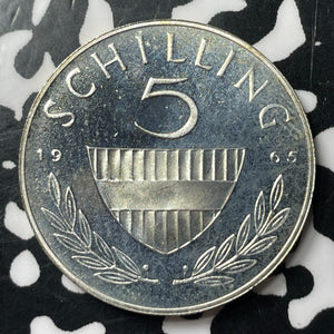 1965 Austria 5 Schilling Lot#E9415 Silver! Proof!