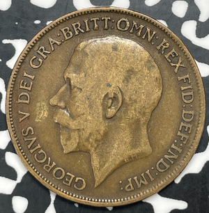 1918-H Great Britain Penny Lot#C0333 Better Date