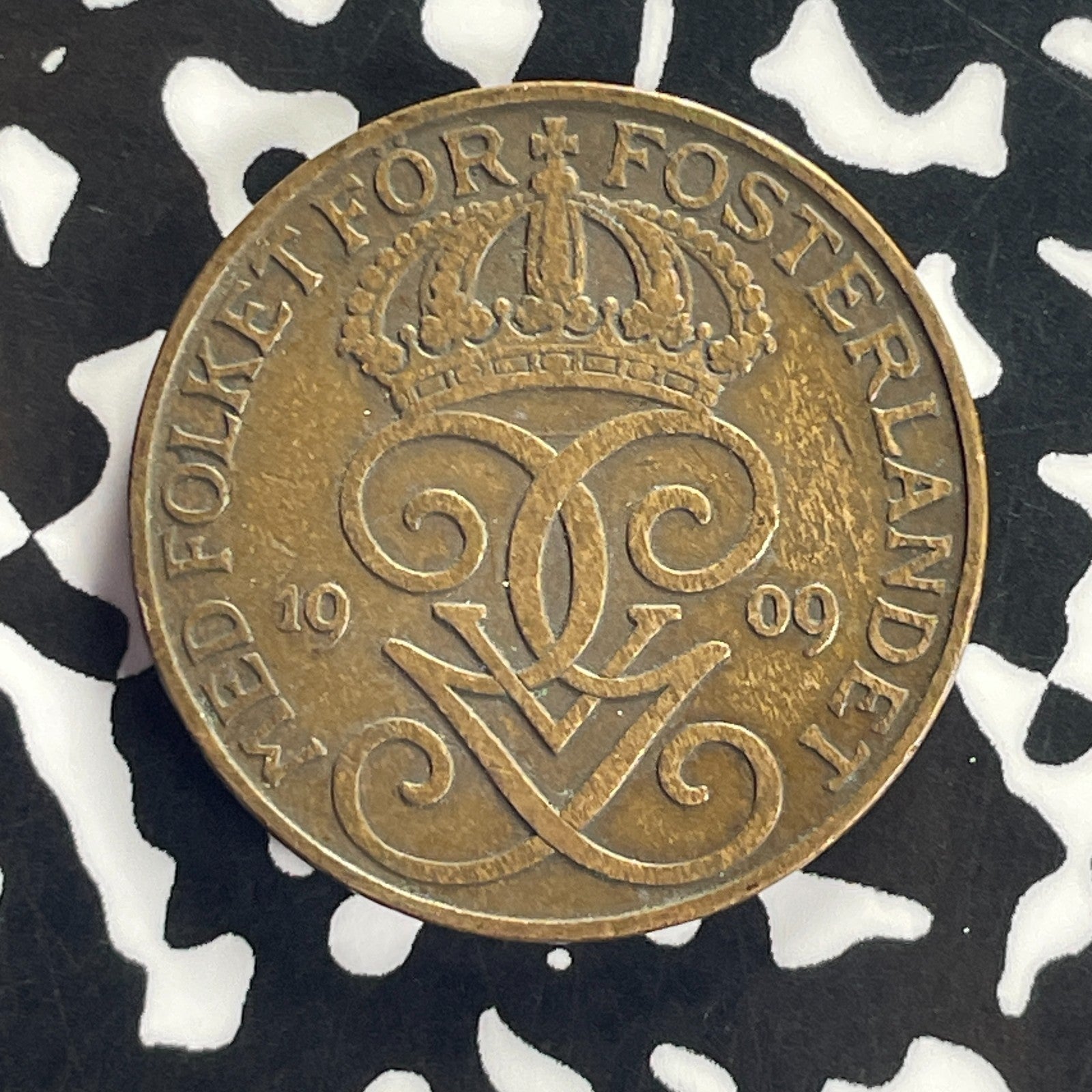 1909 Sweden 5 Ore Lot#T8756