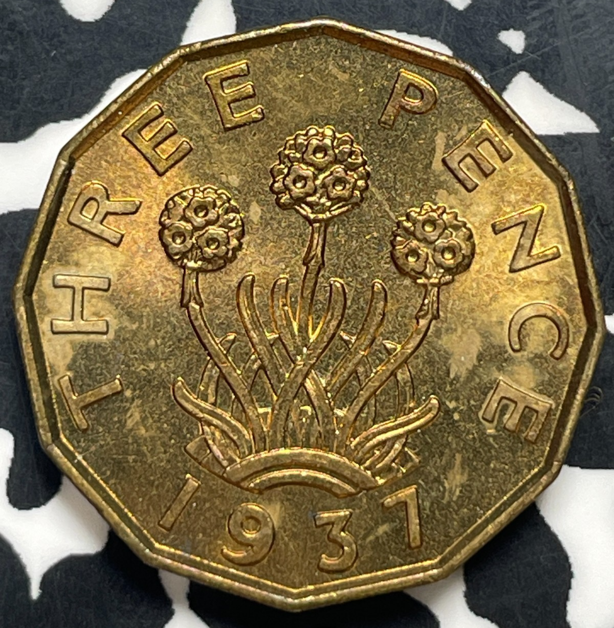 1937 Great Britain 3 Pence Threepence Lot#T9930 High Grade! Beautiful!