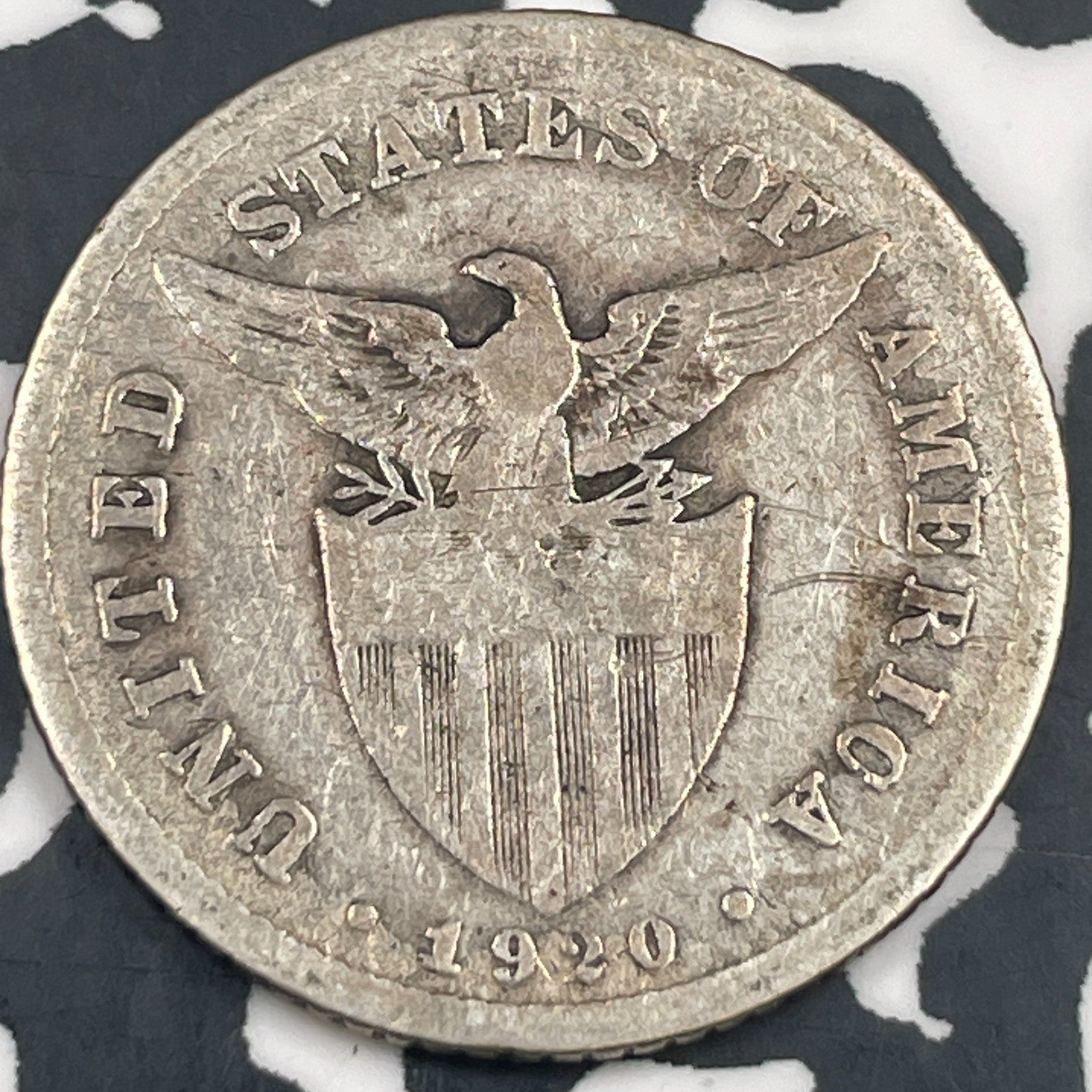 1920 U.S. Philippines 20 Centavos Lot# N3740 Silver!