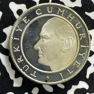 1983 Turkey Repulic 60th Anniversary 3000 Lira Lot#JM0160 Silver! Proof!