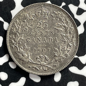 1907 Canada 25 Cents Lot#JM9749 Silver! Nice!