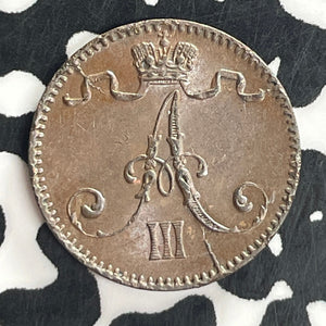 1888 Finland 1 Penni Lot#T8200 High Grade! Beautiful!