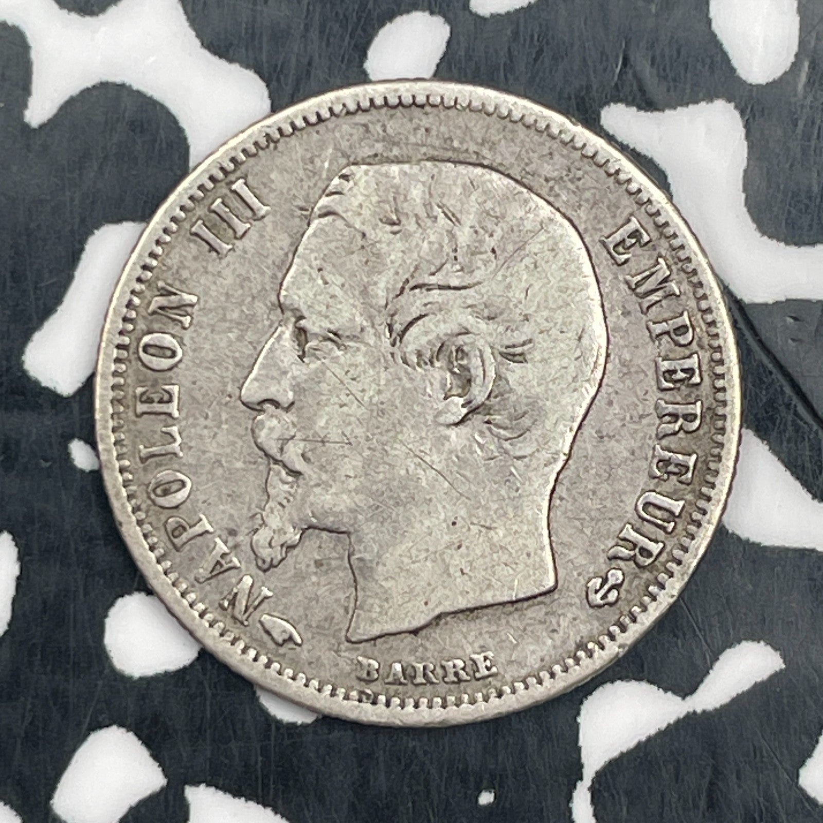 1858-A France 50 Centimes Lot#N3184 Silver!