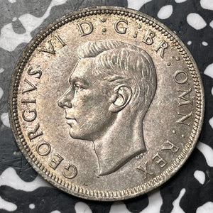 1942 Great Britain 1/2 Crown Half Crown Lot#D9912 Silver! High Grade! Beautiful!