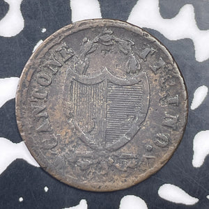 1838 Switzerland Ticino 3 Soldi Lot#C1420