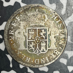 1789-Mo FF Mexico 2 Reales Lot#T3545 Silver!
