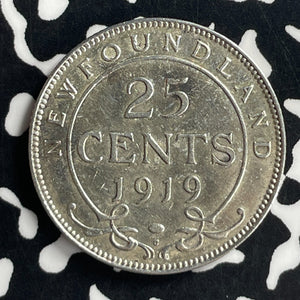 1917-C Newfoundland 25 Cents Lot#JM9663 Silver! Nice!