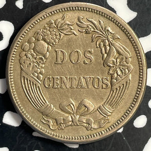 1863 Peru 2 Centavos Lot#T1011 High Grade! Beautiful!