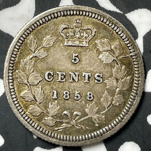 1858 Canada 5 Cents Lot#JM8081 Silver! Nice!