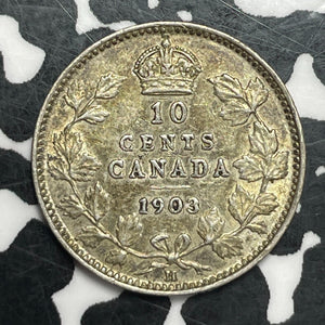 1903-H Canada 10 Cents Lot#JM9509 Silver! Nice!