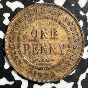 1922 Australia 1 Penny Lot#E5763 Old Cleaning