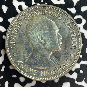 1958 Ghana 10 Shillings Lot#T7771 Large Silver Coin! Proof!