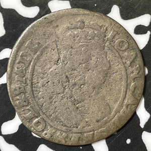 1665 Poland 6 Groschen Lot#E4726 Silver!