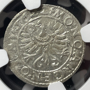 1622 Germany Silesia-Liegnitz-Brieg 3 Kreuzer NGC MS63 Lot#G7593 Silver!