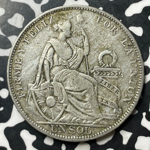 1930 Peru 1 Sol Lot#E7099 Large Silver Coin!