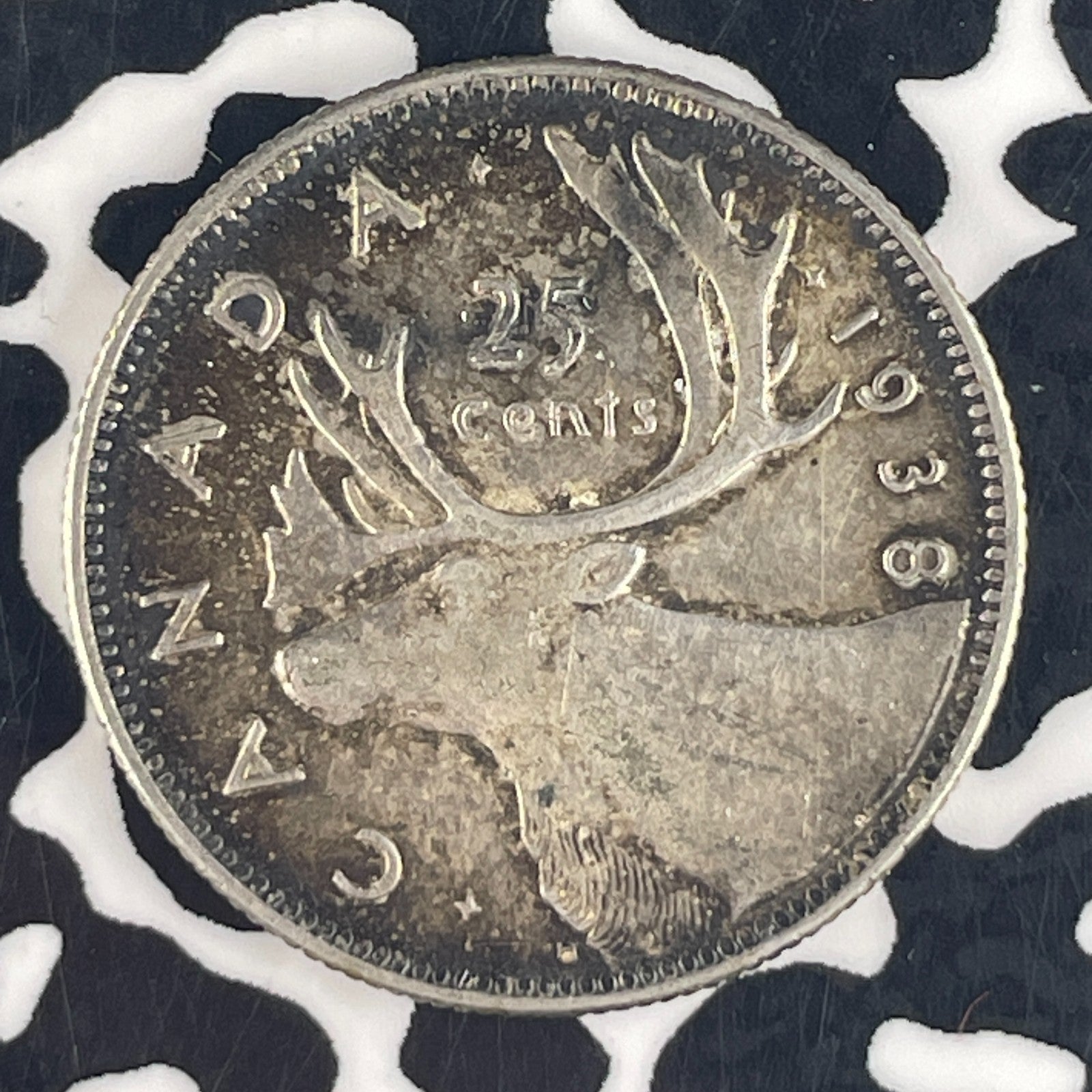 1938 Canada 25 Cents Lot#F4910 Silver! Key Date! Nice!
