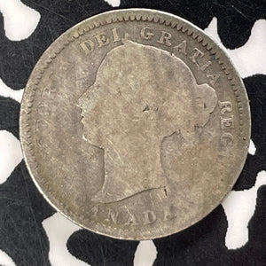 1886 Canada 10 Cents Lot#T4839 Silver! Large '6'